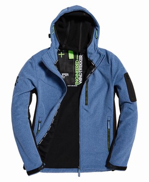 Superdry Hooded Paralex SD-Windtrekker Férfi Kabát Kék | HGDSL0541